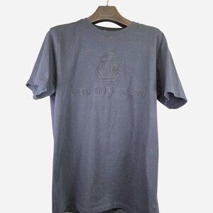 Philipp Plein Navy Blue Short Sleeve Logo Print T-Shirt Child Size XXL